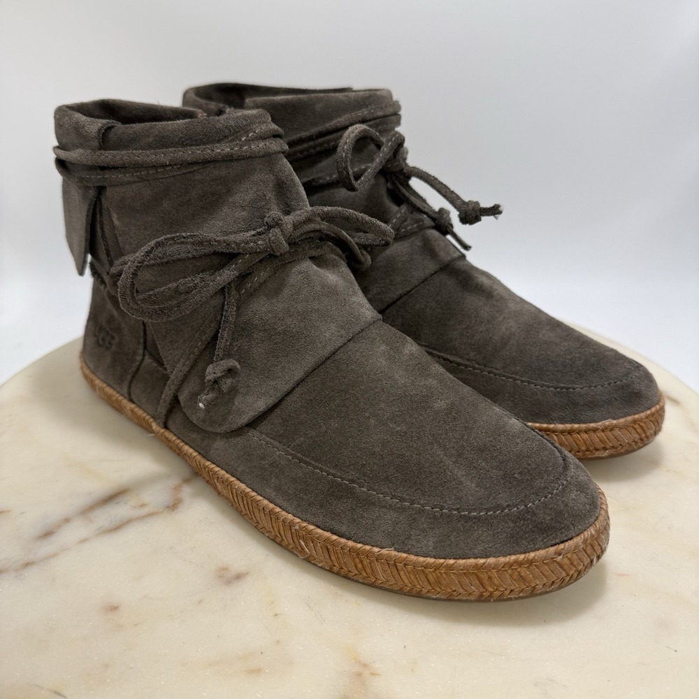 UGG AUSTRALIA REID SUEDE ANKLE BOOTS SLATE WOMENS SIZE 8
